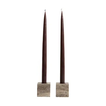 Cube ljusstake 2-pack - Silver Travertine - 101 Copenhagen