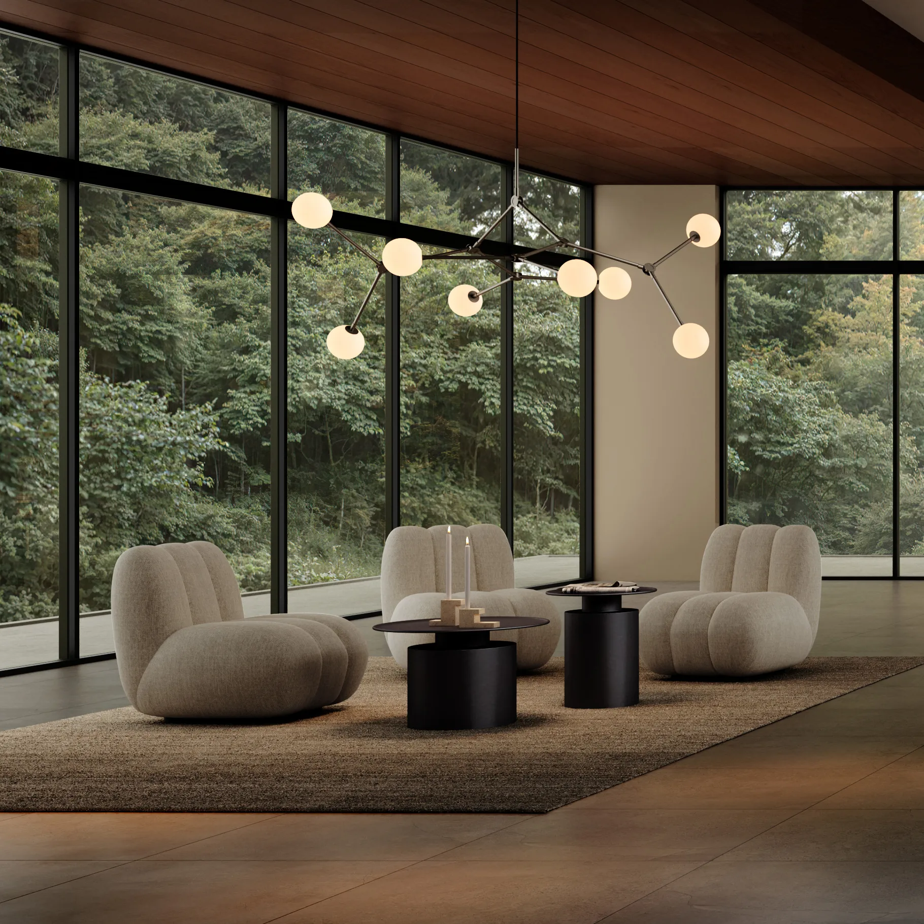 Drop Chandelier Bulp takkrona grande, Grey 101 Copenhagen