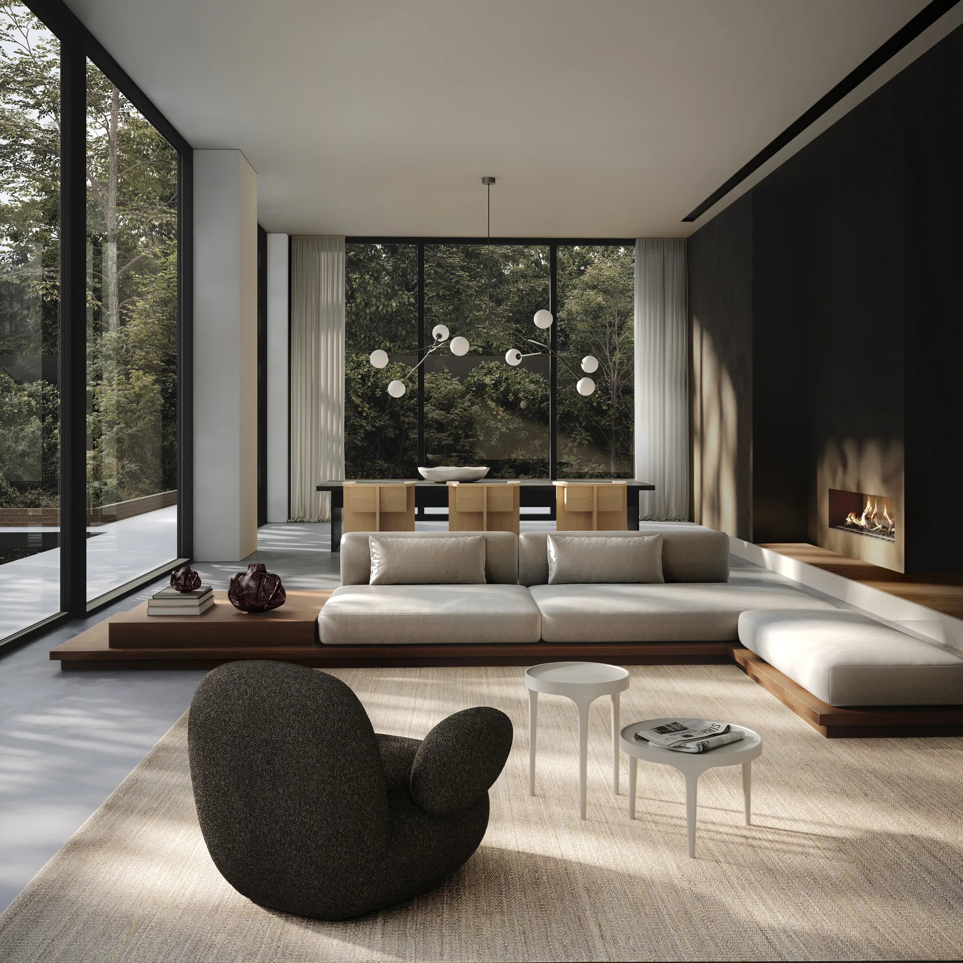 Drop Chandelier Bulp takkrona grande, Grey 101 Copenhagen