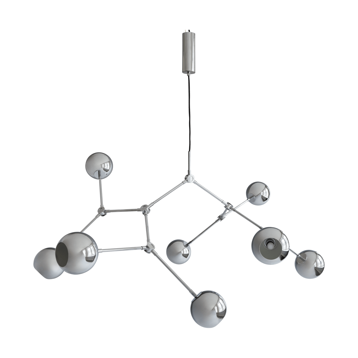 101 Copenhagen Drop Chandelier Globe takkrona Chrome