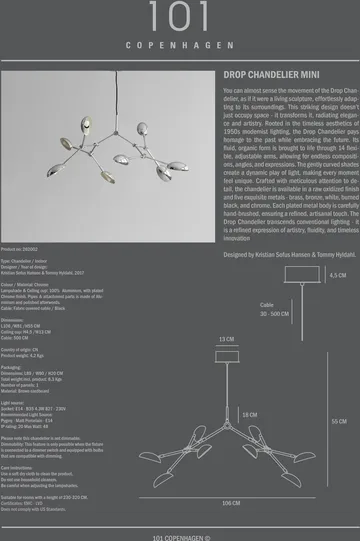 Drop Chandelier takkrona mini - Chrome - 101 Copenhagen