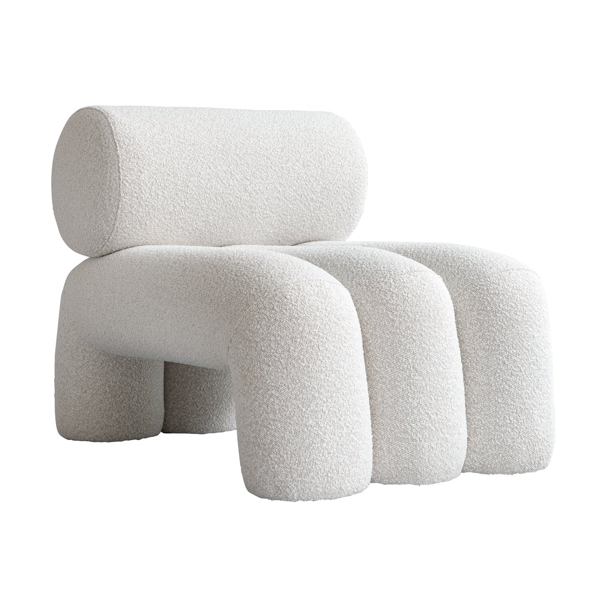 101 Copenhagen Foku Chair loungefåtölj Bouclé | Skandinavisk Design | Fåtöljer & Fotpallar | Vit