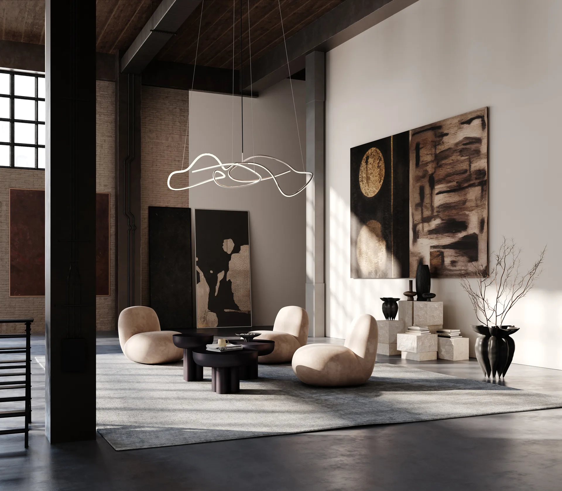 Ghost Chandelier big taklampa, Chrome 101 Copenhagen