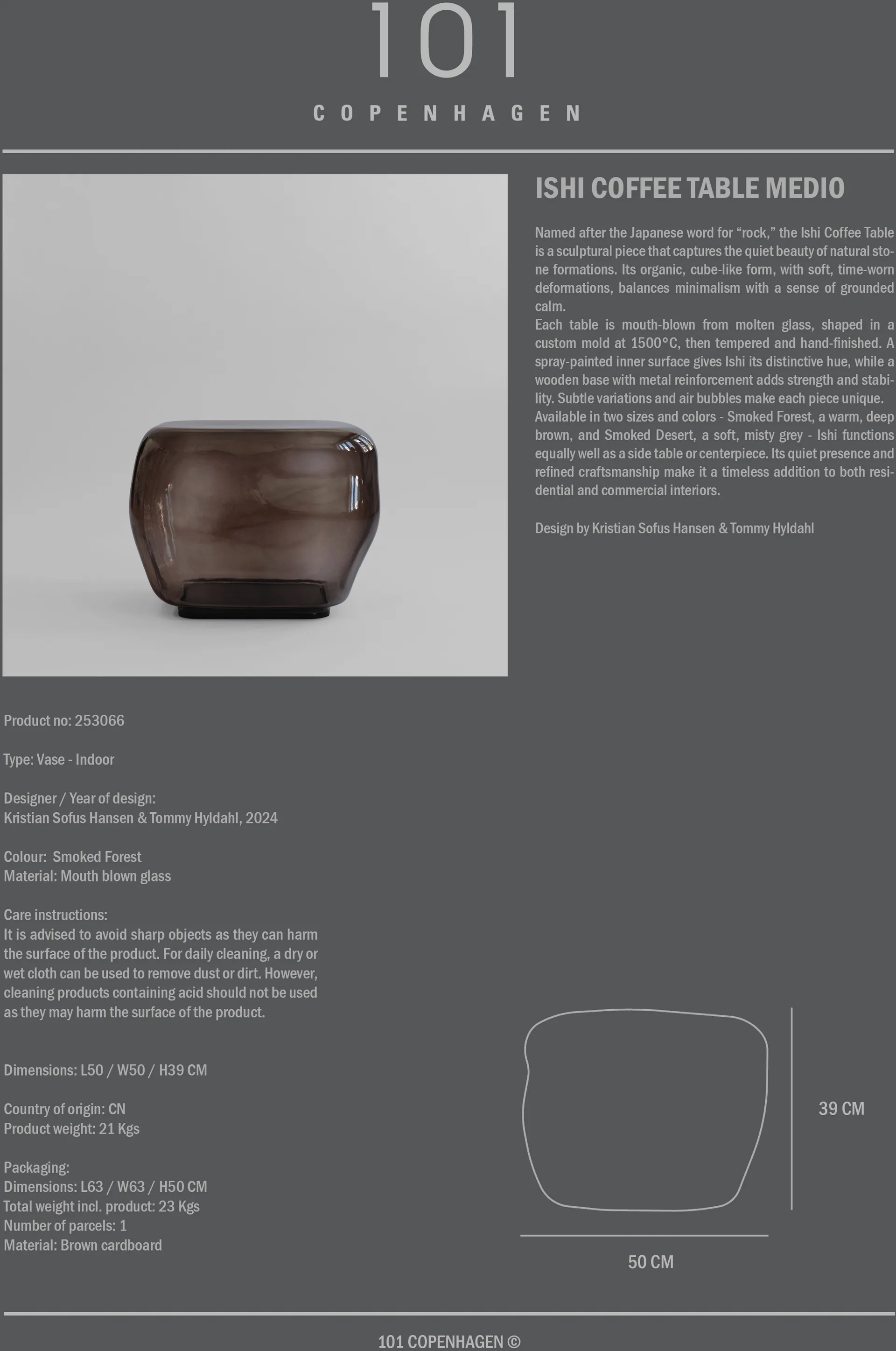 Ishi soffbord medio, Smoked forest 101 Copenhagen