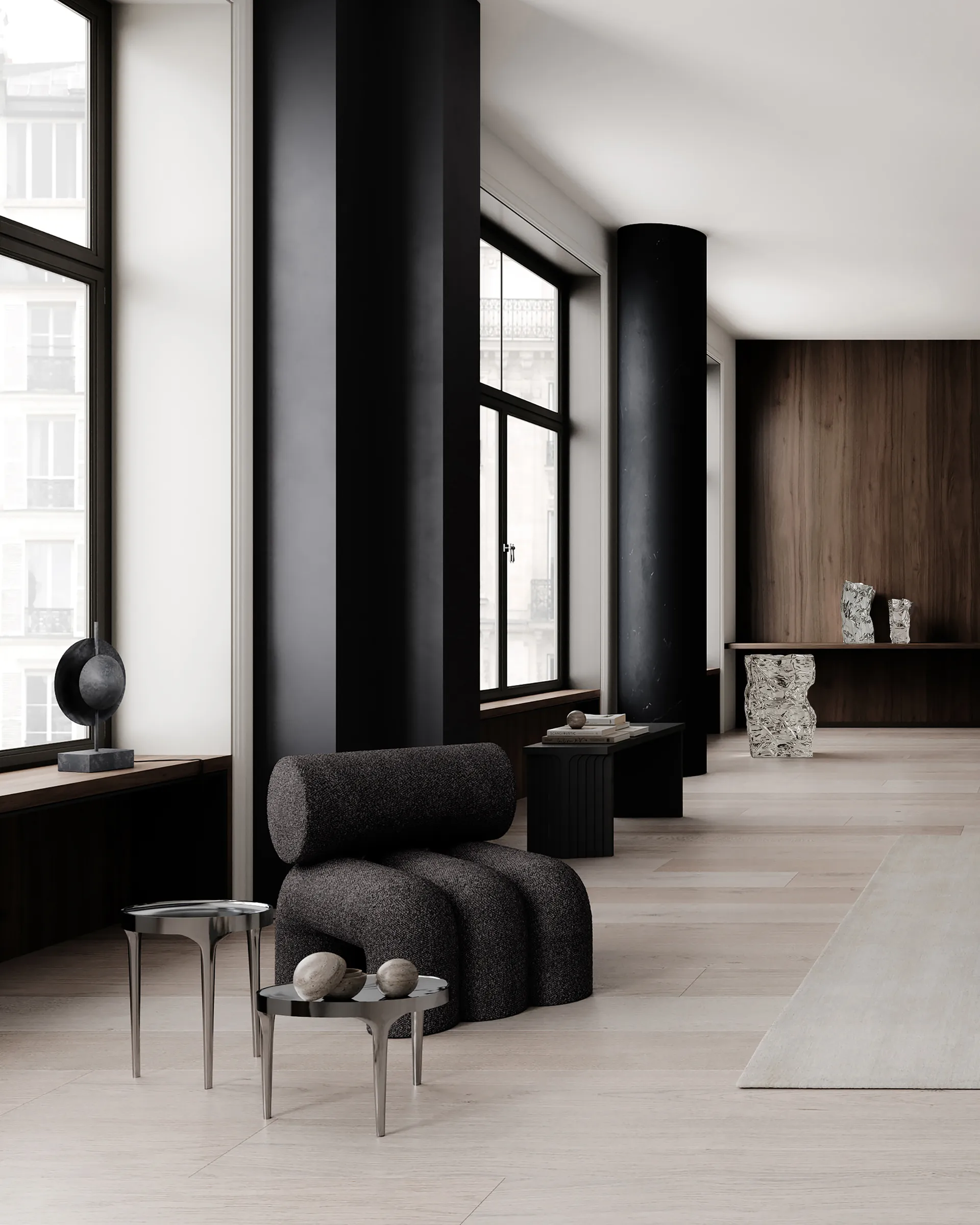 Phantom sidobord, Chrome low 101 Copenhagen