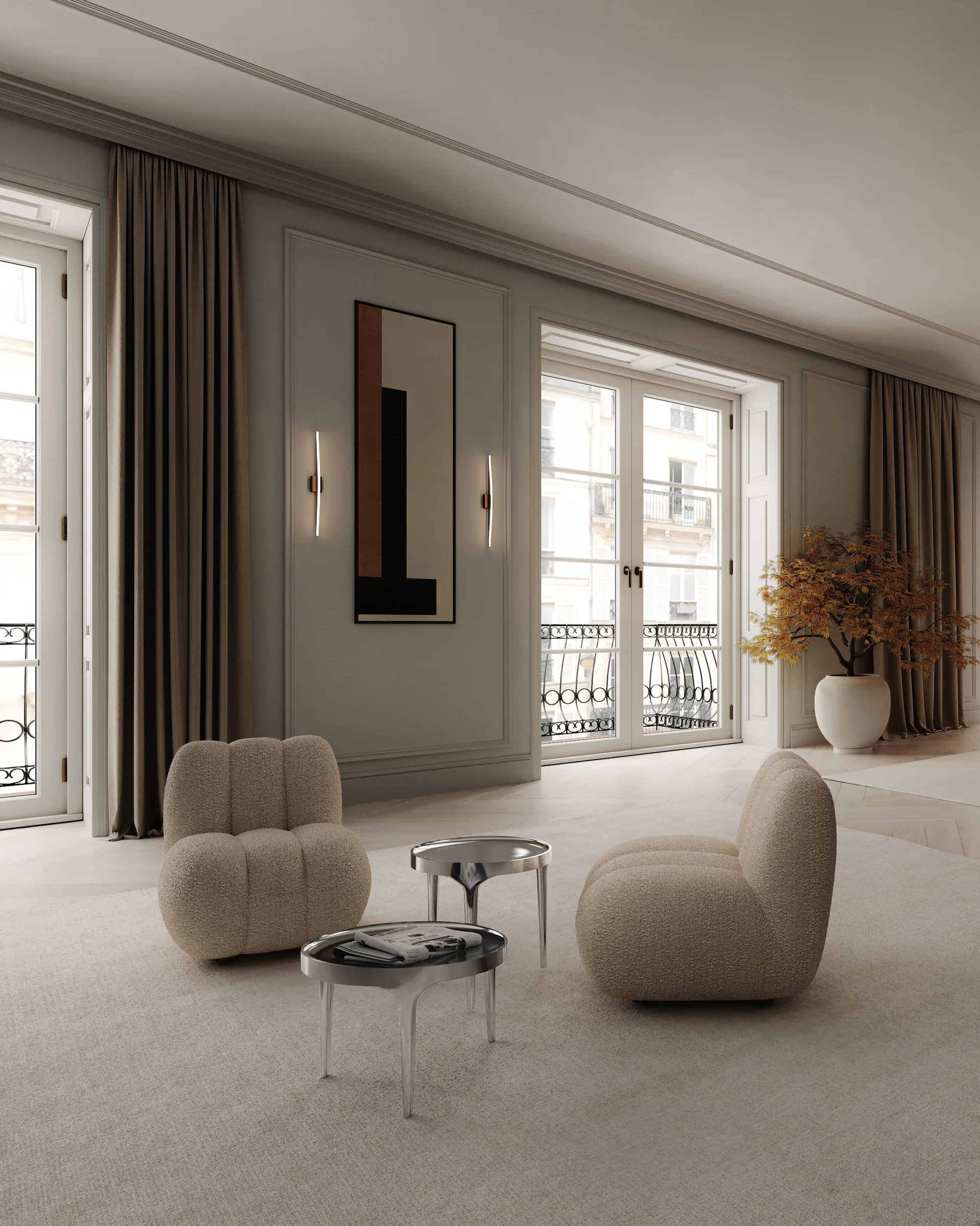 Phantom sidobord, Chrome low 101 Copenhagen