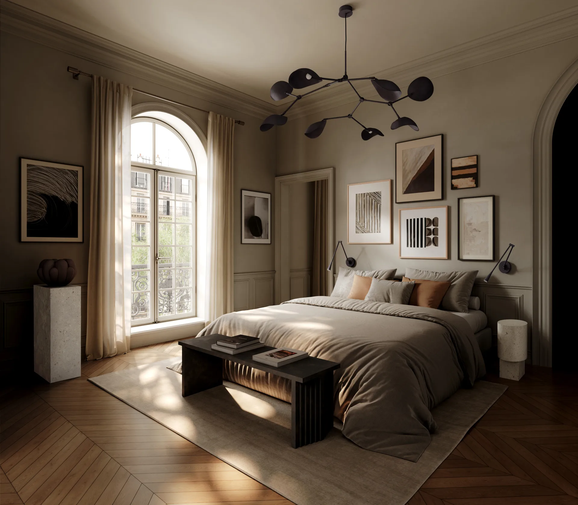 Snake vägglampa, Burned Black 101 Copenhagen