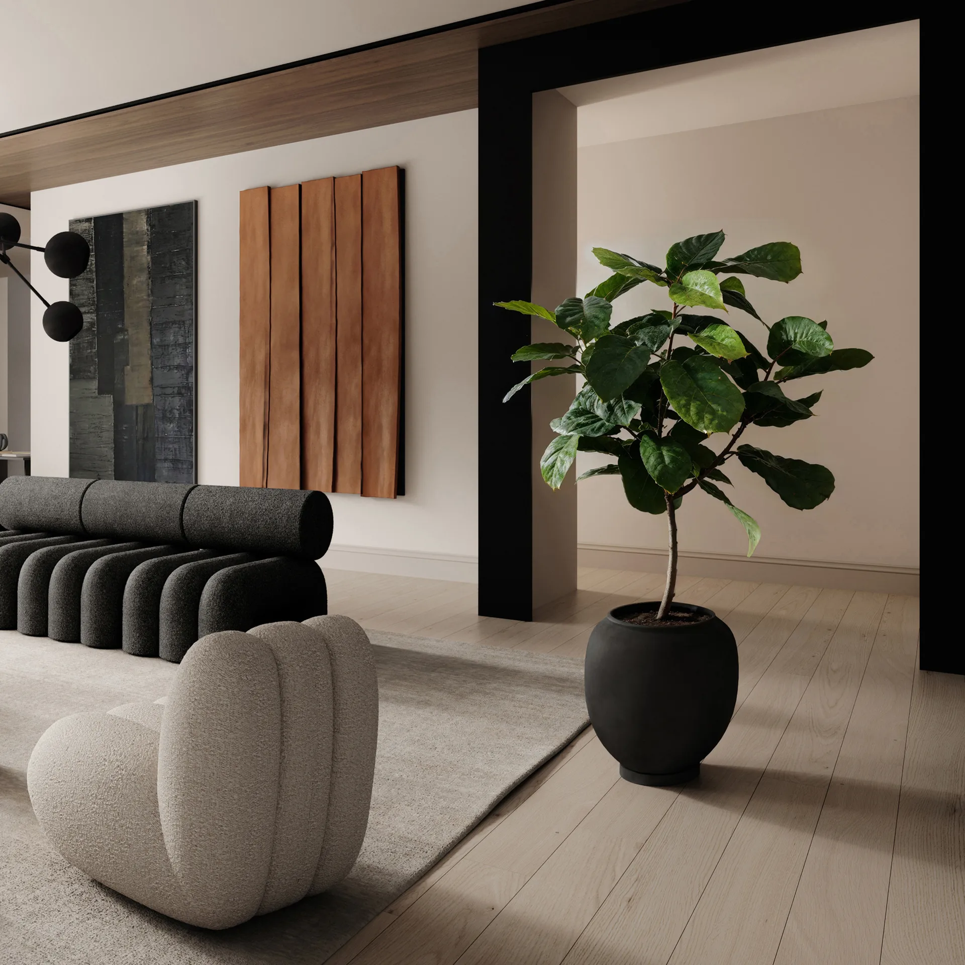 Sunao vas big 55 cm, Black 101 Copenhagen