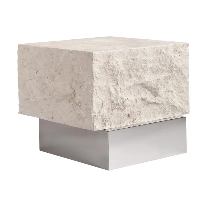 Temple sidobord low 42x40 cm - Chrome-limestone - 101 Copenhagen