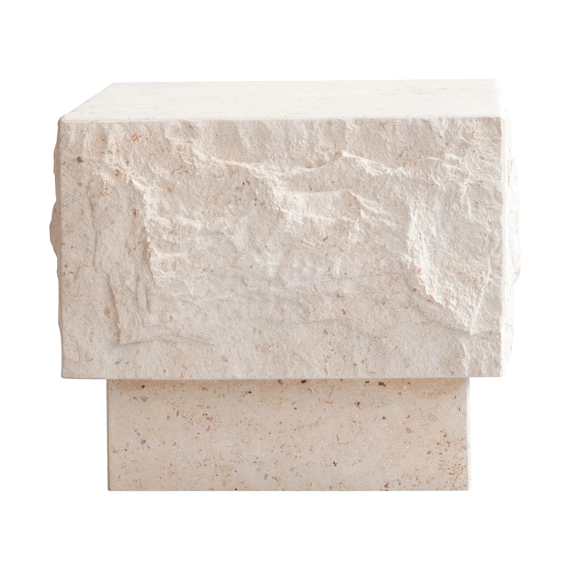 Temple sidobord low 42x40 cm, Limestone 101 Copenhagen