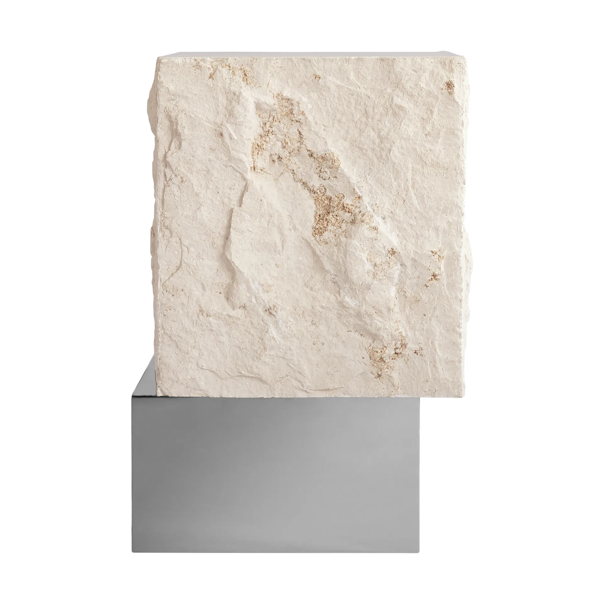 Temple sidobord tall 50x33 cm, Chrome-limestone 101 Copenhagen