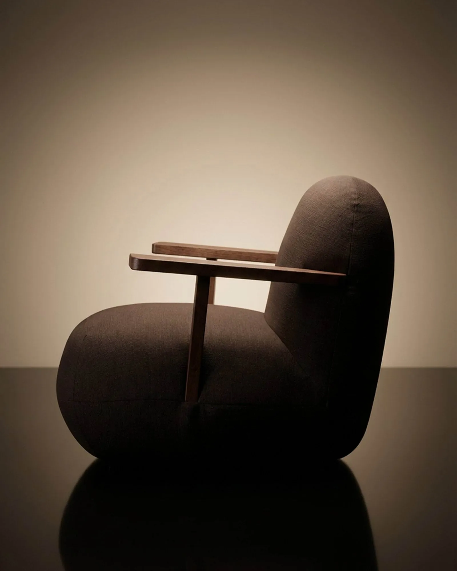 Toe chair fåtölj med armstöd, Classic brown oak-dark brown 101 Copenhagen