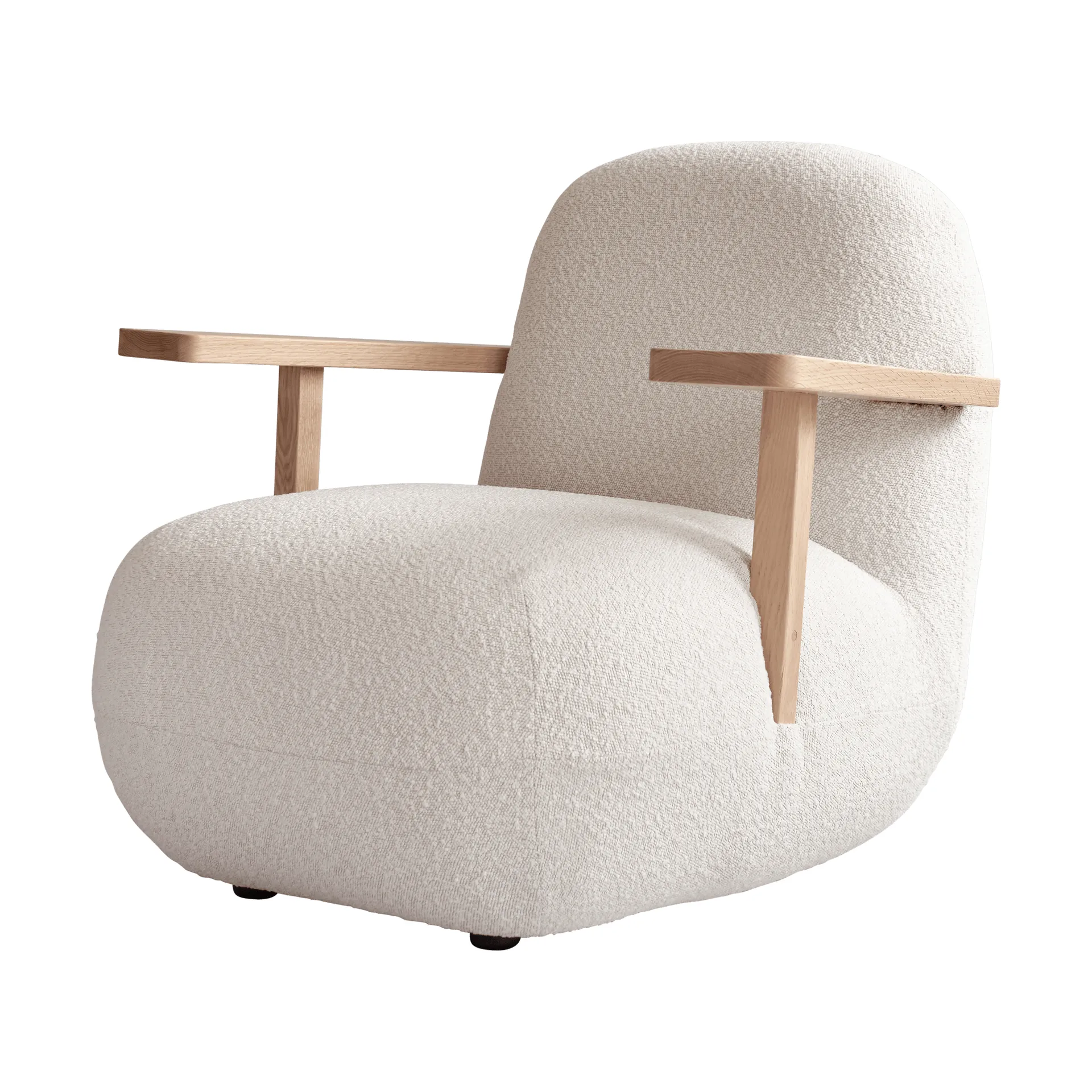 Toe chair fåtölj med armstöd, Natural oak-off white 101 Copenhagen
