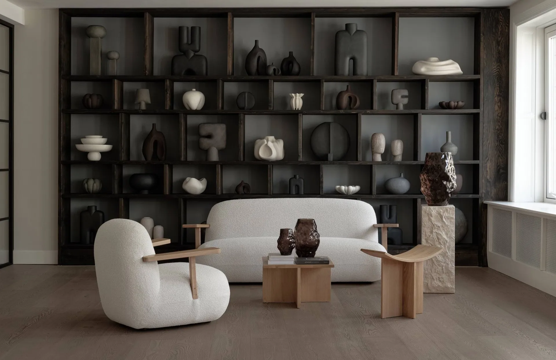 Toe chair fåtölj med armstöd, Natural oak-off white 101 Copenhagen