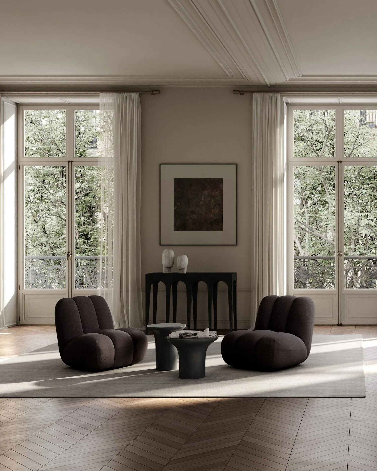 Toe loungefåtölj, Dark brown 101 Copenhagen