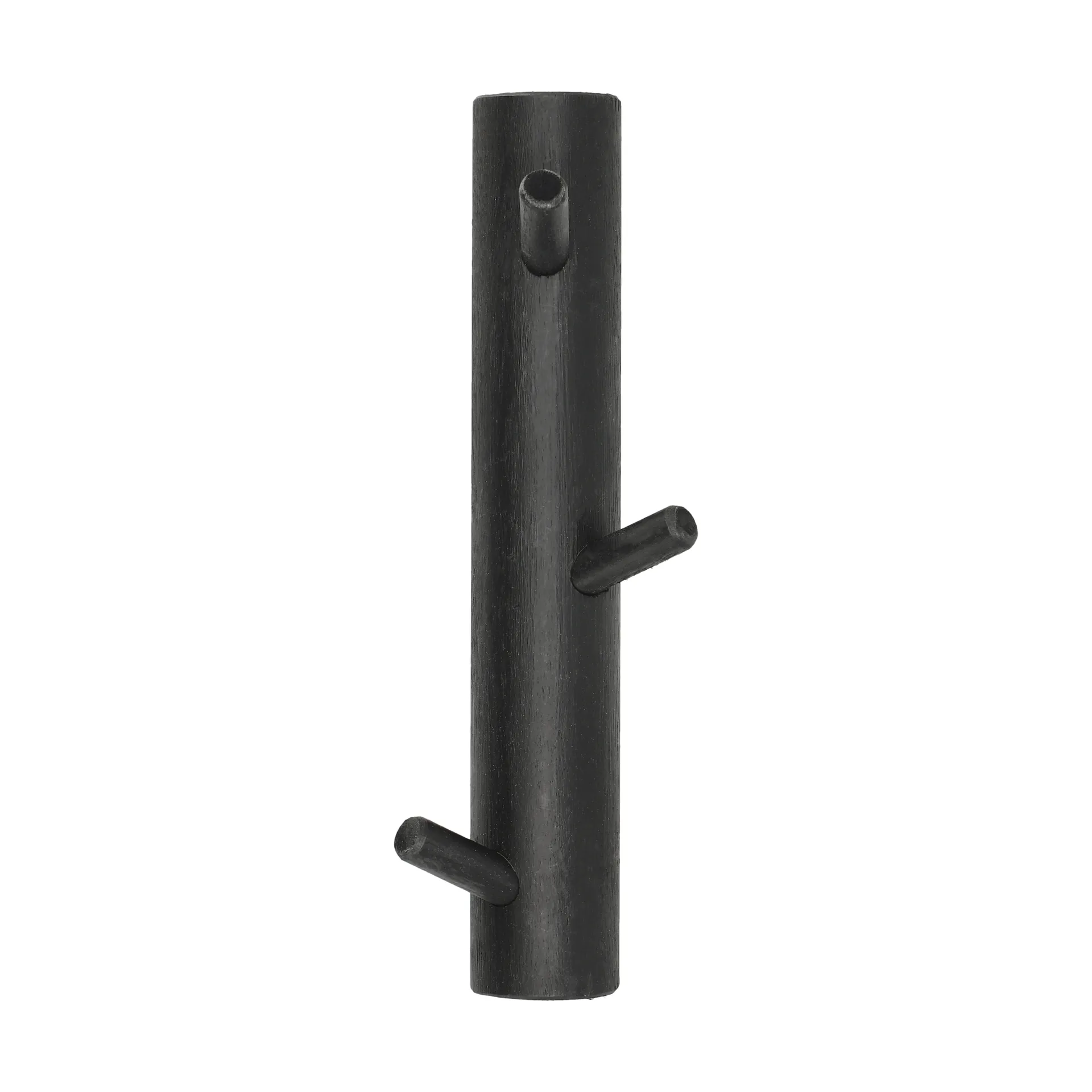 Allsarp vertikal knopplist 3 krokar, Svartmålad björk 1898