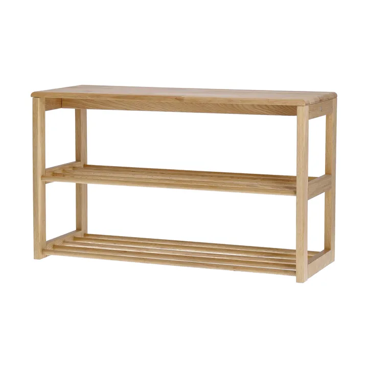 Bäckebo skohylla med sits - Ek, 80x48x30 cm - 1898