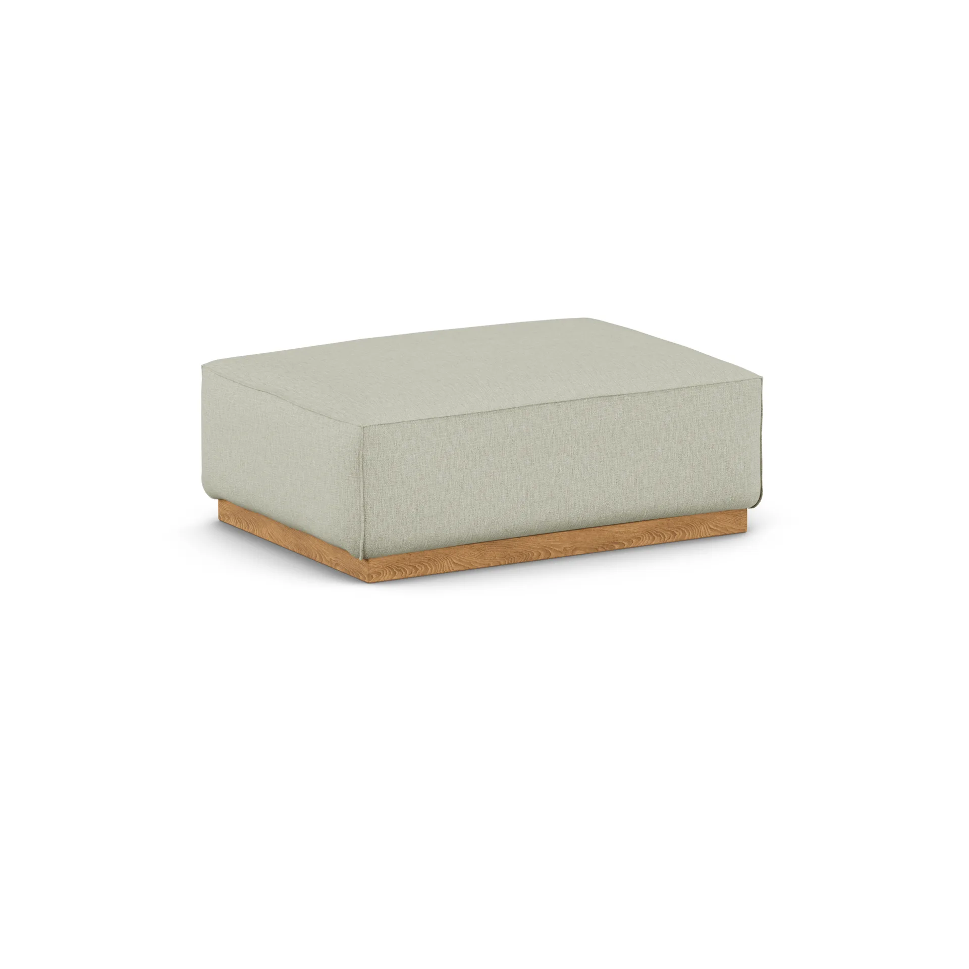Bergsdal fotpall, Luiza Beige 3981-ekbetsad ask 1898