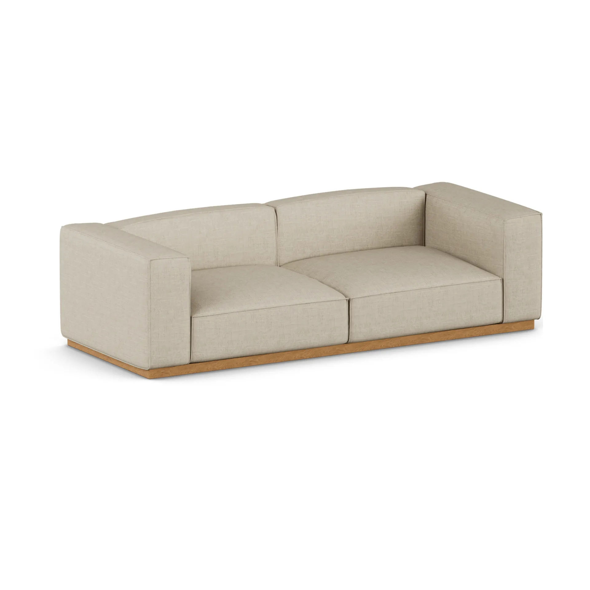 Bergsdal soffa, Bern Beige 0341-ekbetsad ask, 3-sits 1898