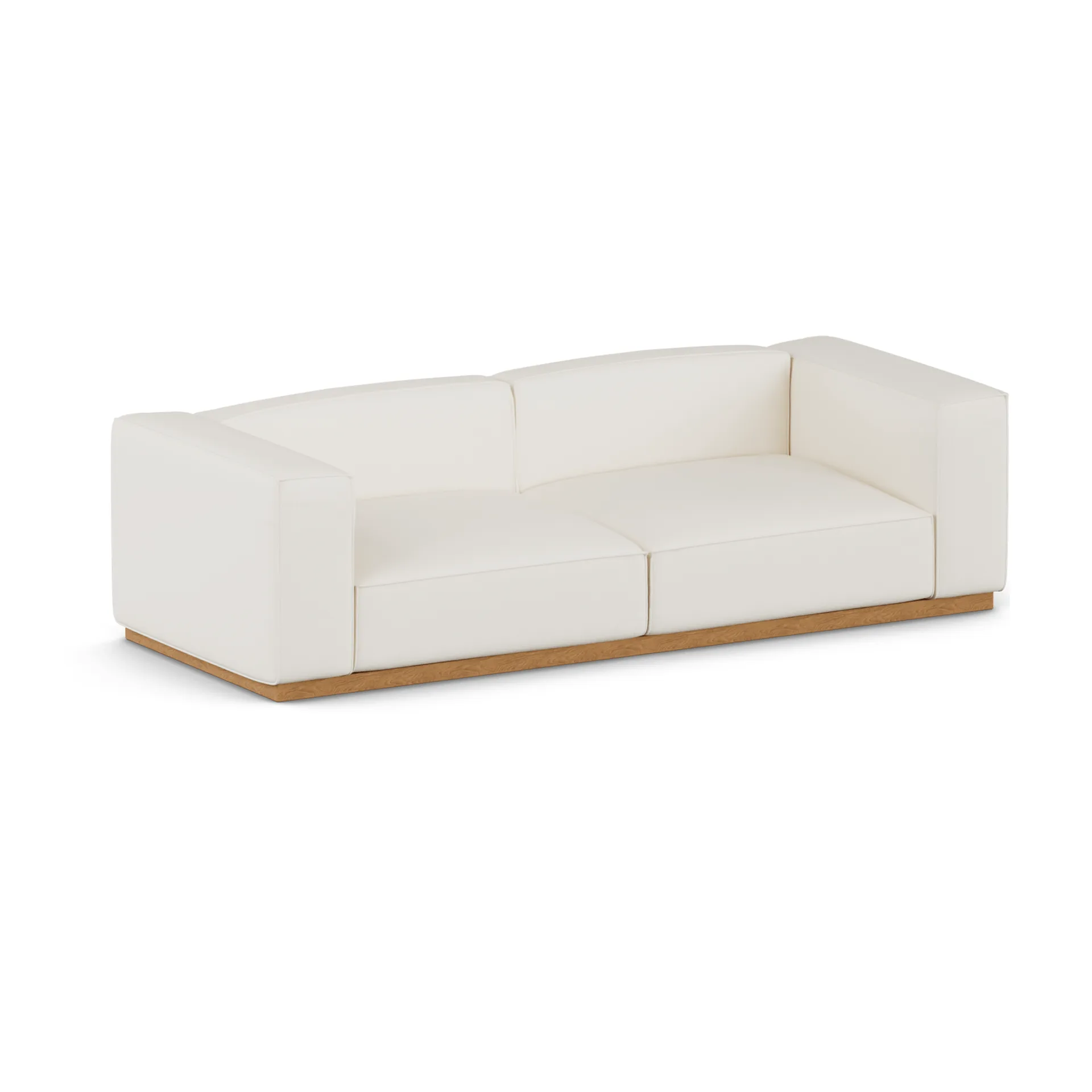 Bergsdal soffa, Jump Off White 1954-ekbetsad ask, 3-sits 1898