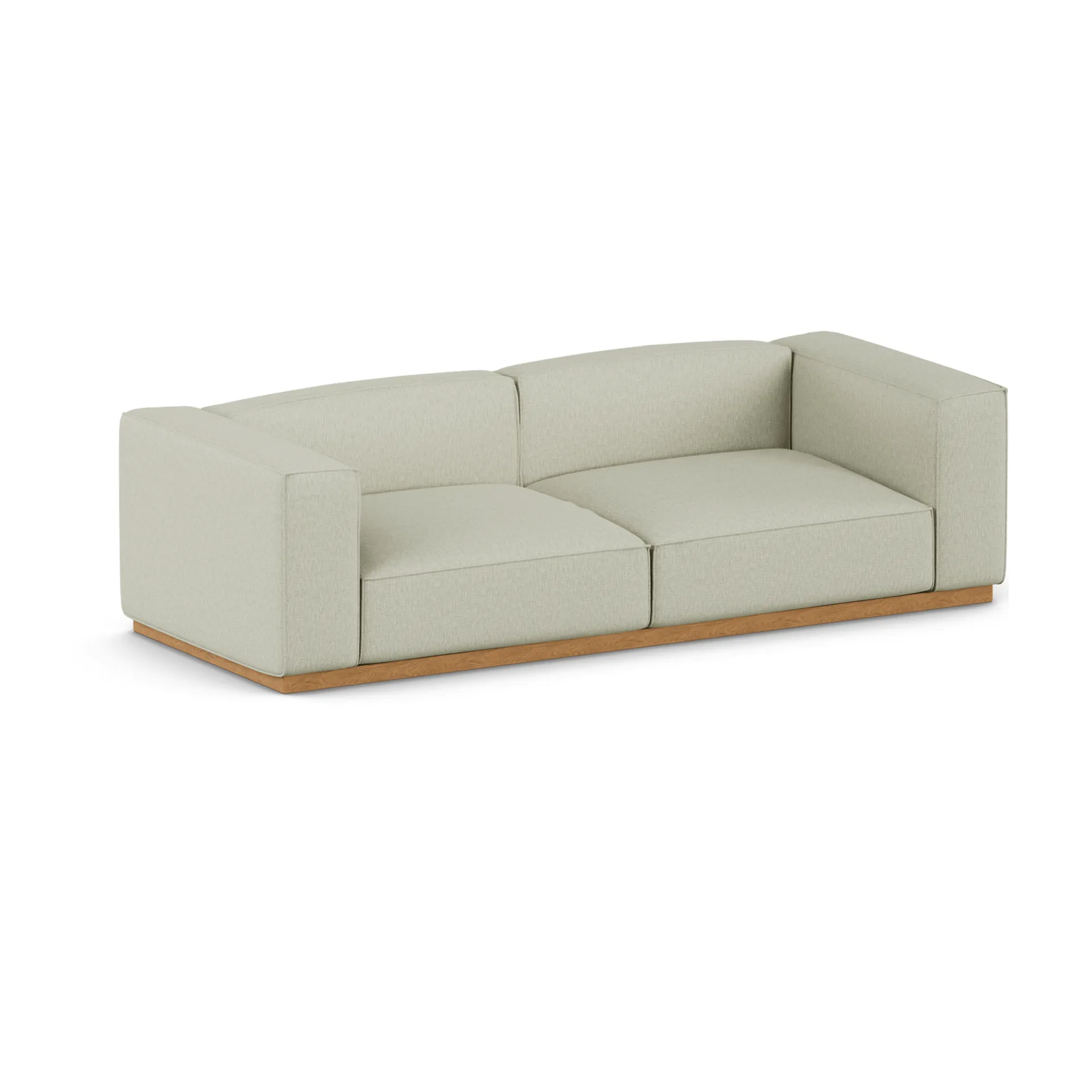 Bergsdal soffa, Luiza Beige 3981-ekbetsad ask, 3-sits 1898