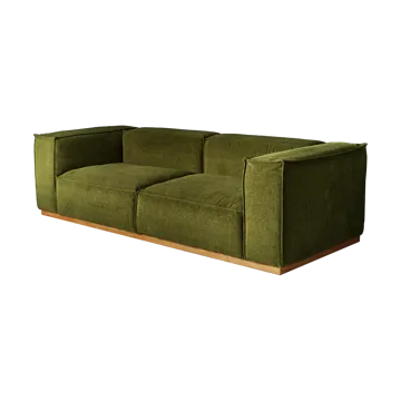 Bergsdal soffa - Luiza Green 3975-ekbetsad ask, 3-sits - 1898