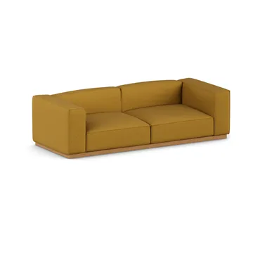 Bergsdal soffa - Luiza Mustard 3972-ekbetsad ask, 3-sits - 1898