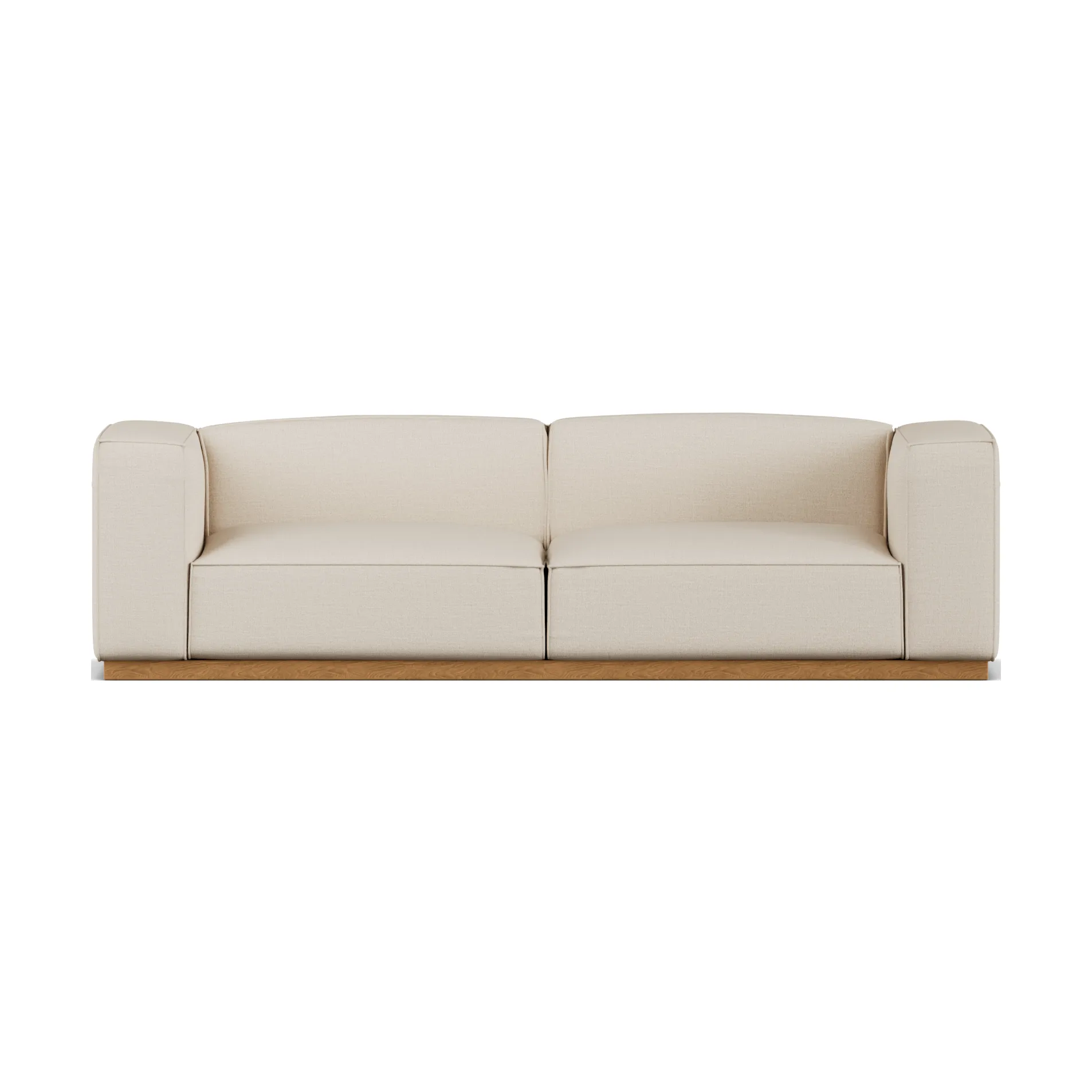 Bergsdal soffa, Same Beige 6670-ekbetsad ask, 3-sits 1898
