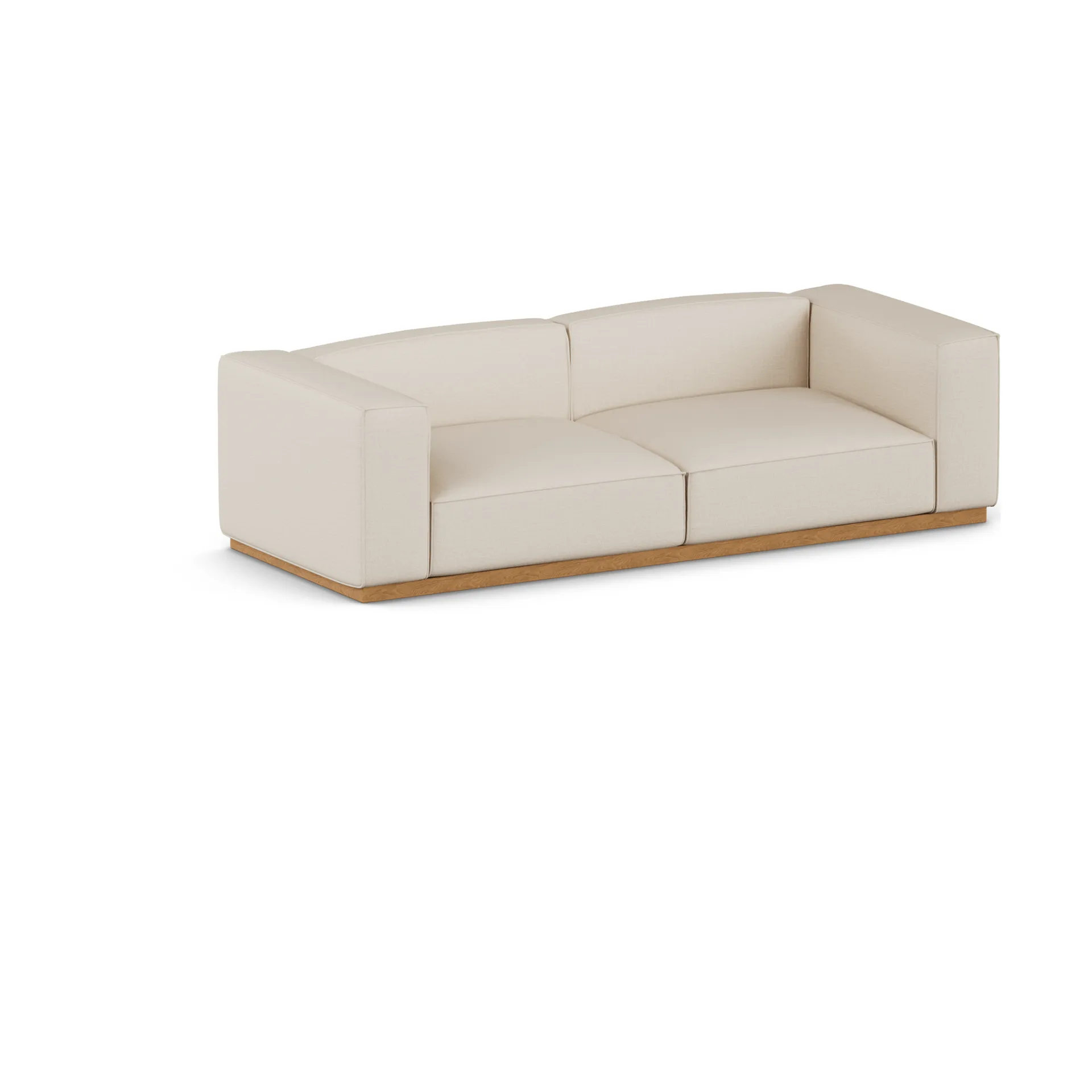 Bergsdal soffa, Same Beige 6670-ekbetsad ask, 3-sits 1898