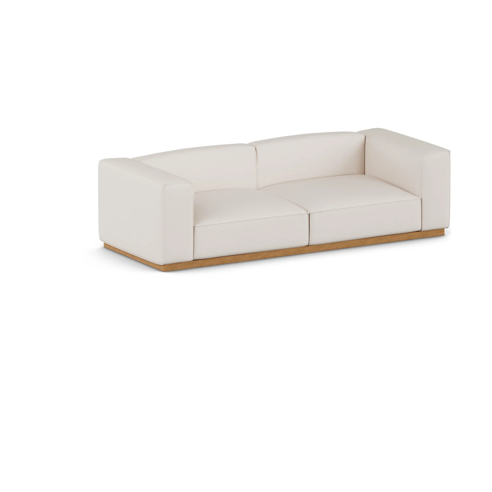 Bergsdal soffa, Same Off White 6671-ekbetsad ask, 3-sits 1898