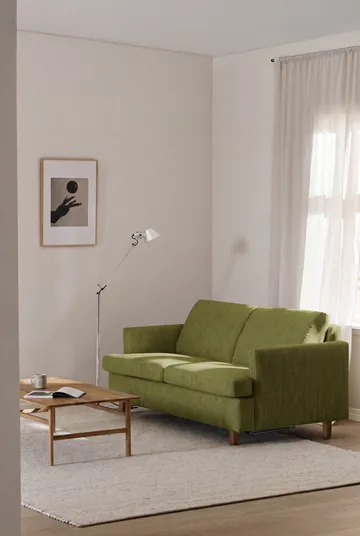 Binga 2,5-sits bäddsoffa - Luiza Green 3975-ekbetsad ask - 1898