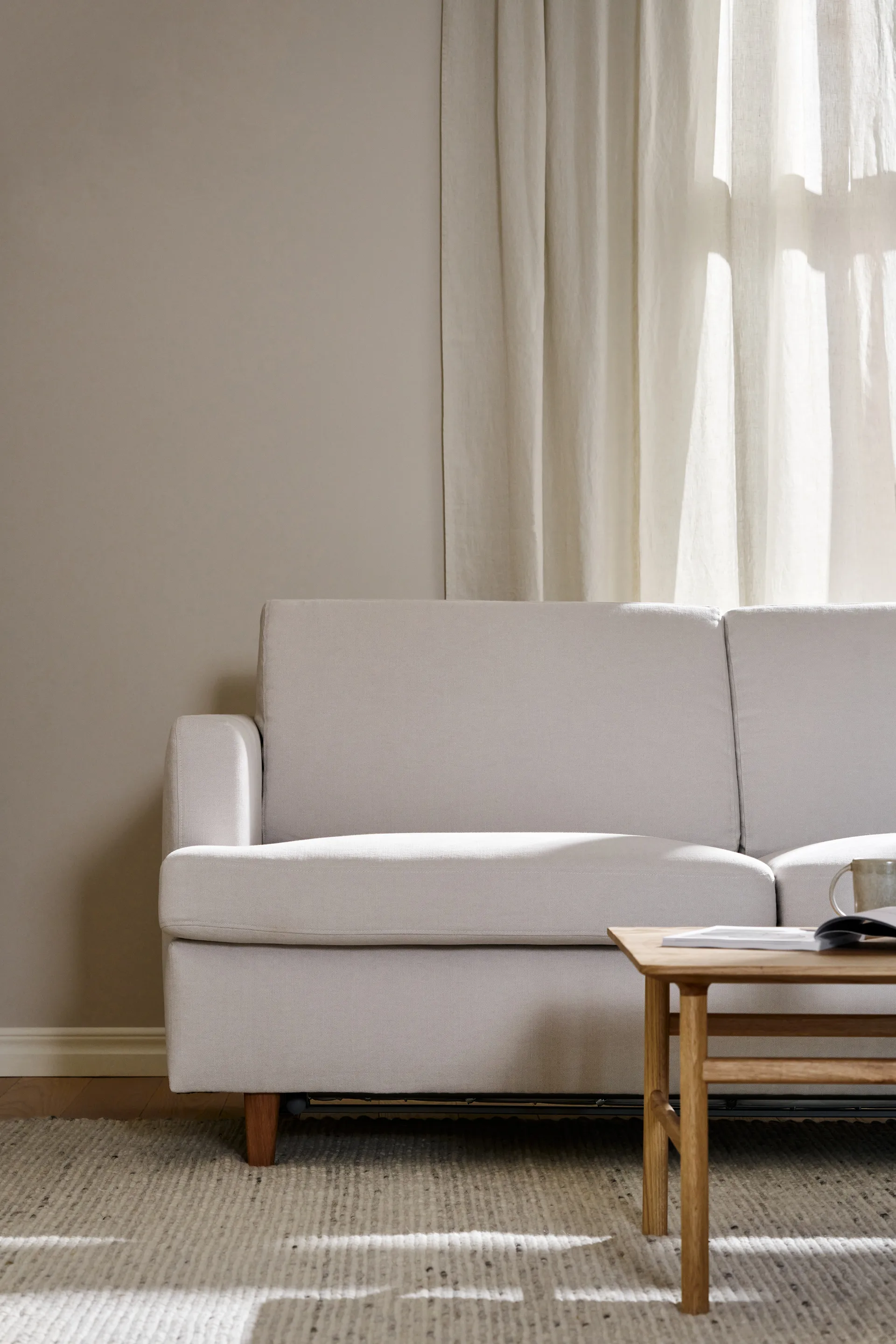 Binga 2,5-sits bäddsoffa, Oslo Nature 1540-mörkbetsad ask 1898