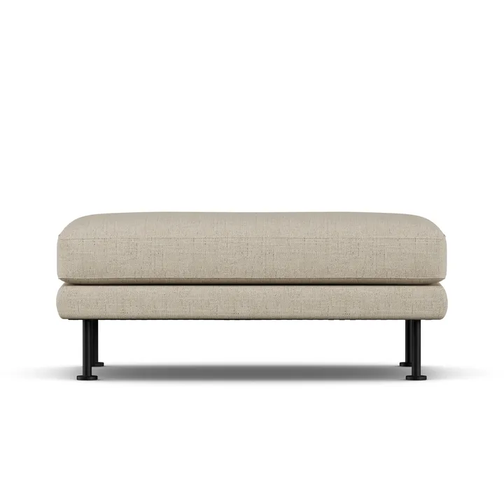 Bredhult fotpall - Bern Beige 0341-svart stål - 1898