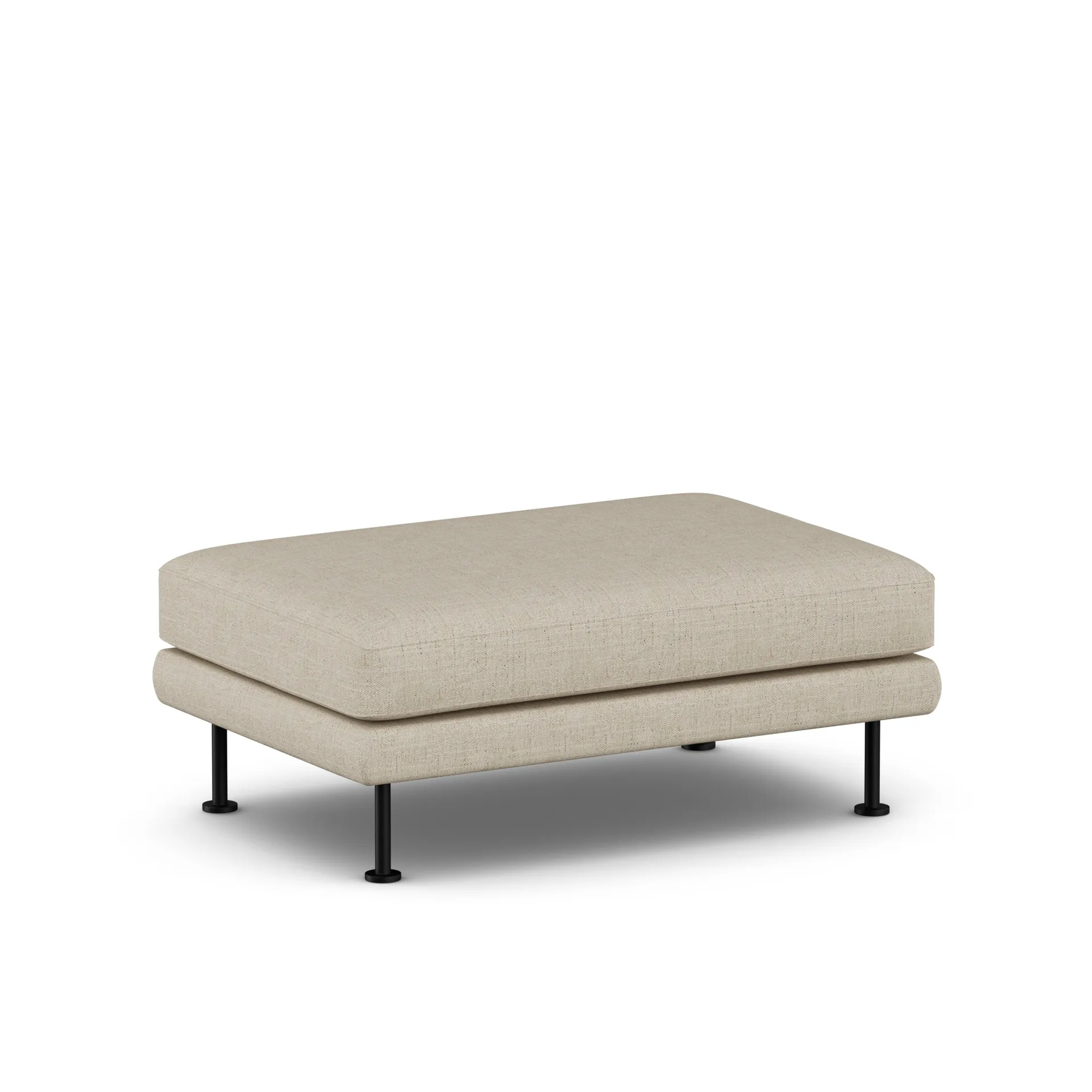 Bredhult fotpall, Bern Beige 0341-svart stål 1898