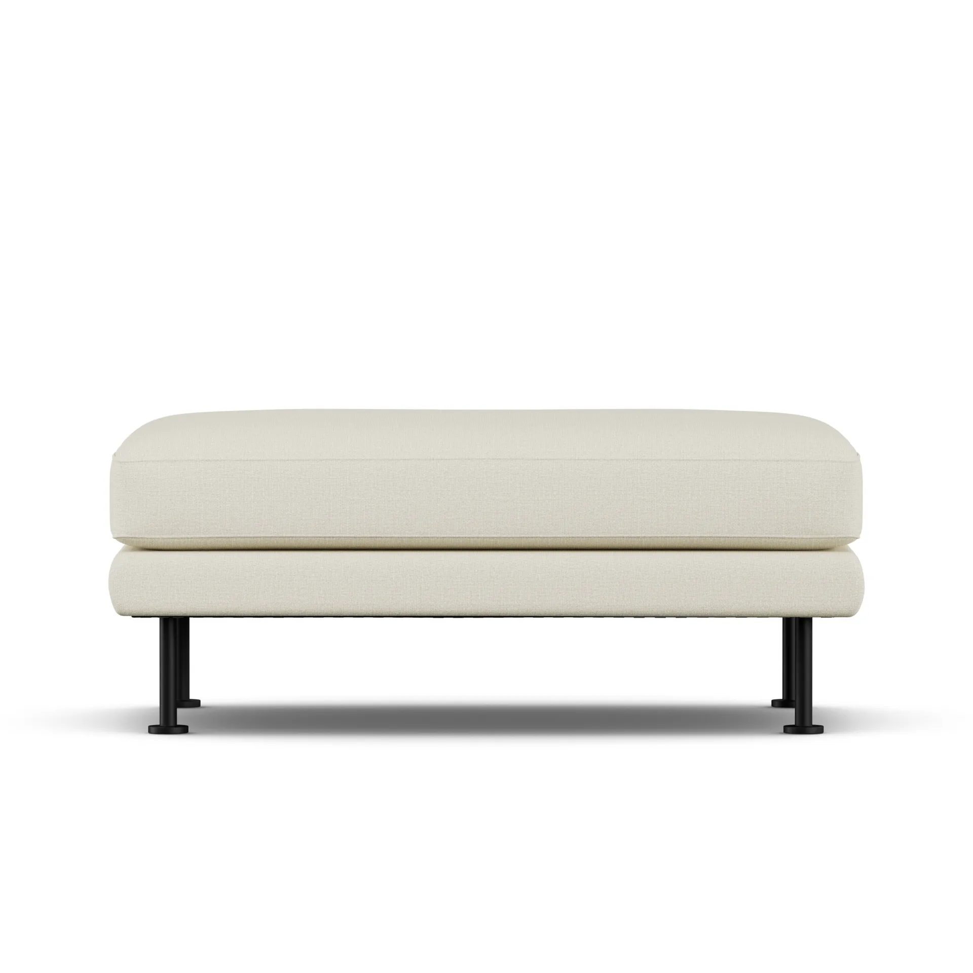 Bredhult fotpall, Oslo Nature 1540-svart stål 1898