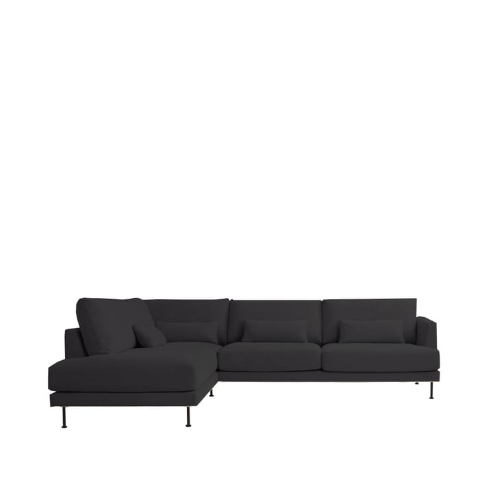 Bredhult modulsoffa A2 - tyg alaska 0191 anthracite, svarta stålben - 1898