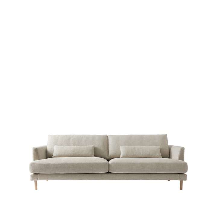 Bredhult Soffa - 3-sits tyg bern 0341 beige, vitoljade ekben - 1898