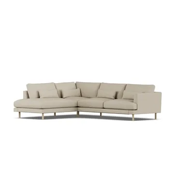 Bredhult soffa - Bern Beige 0341-vitoljad ek, 3-sits A2 - 1898