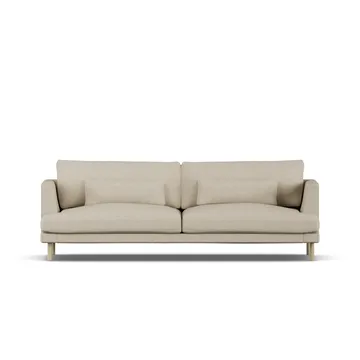 Bredhult soffa - Bern Beige 0341-vitoljad ek, 3-sits - 1898