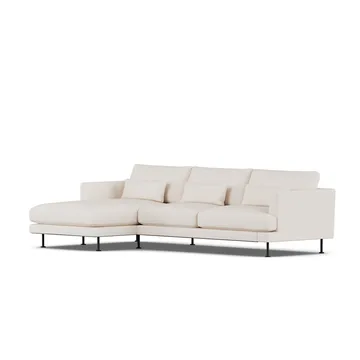 Bredhult soffa - Caleido Beige 9600-svart stål, 2,5-sits C2 - 1898