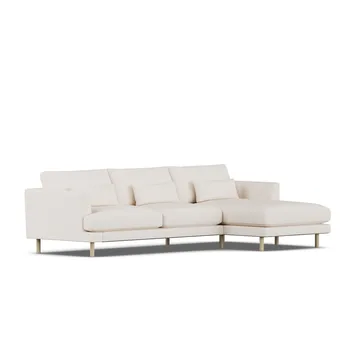 Bredhult soffa - Caleido Beige 9600-vitoljad ek, 2,5-sits C1 - 1898