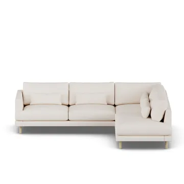 Bredhult soffa - Caleido Beige 9600-vitoljad ek, 3-sits A1 - 1898