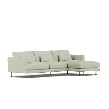 Bredhult soffa - Luiza Beige 3981-svart stål, 2,5-sits C1 - 1898