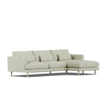 Bredhult soffa - Luiza Beige 3981-vitoljad ek, 2,5-sits C1 - 1898