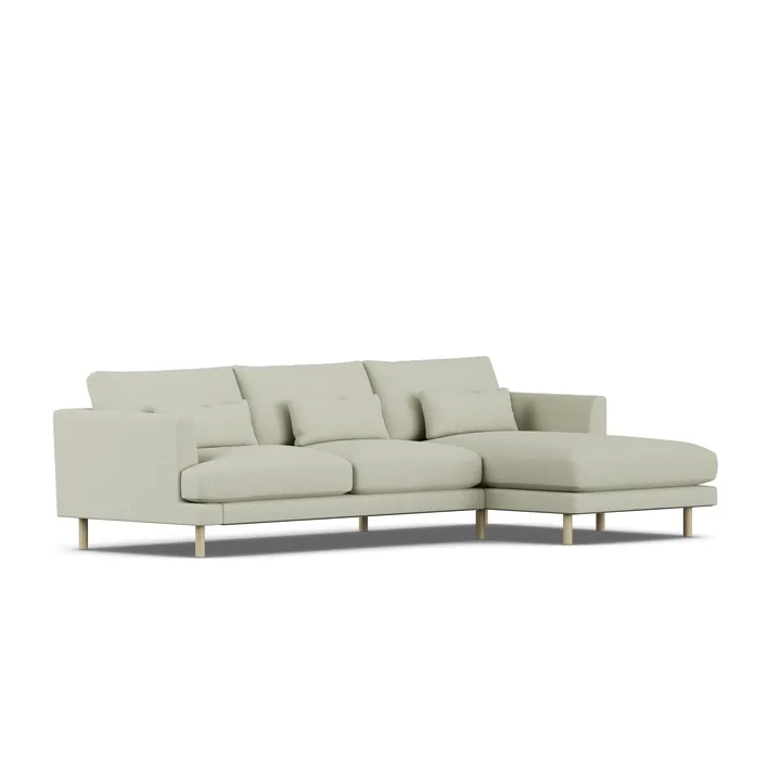 Bredhult soffa - Luiza Beige 3981-vitoljad ek, 2,5-sits C1 - 1898