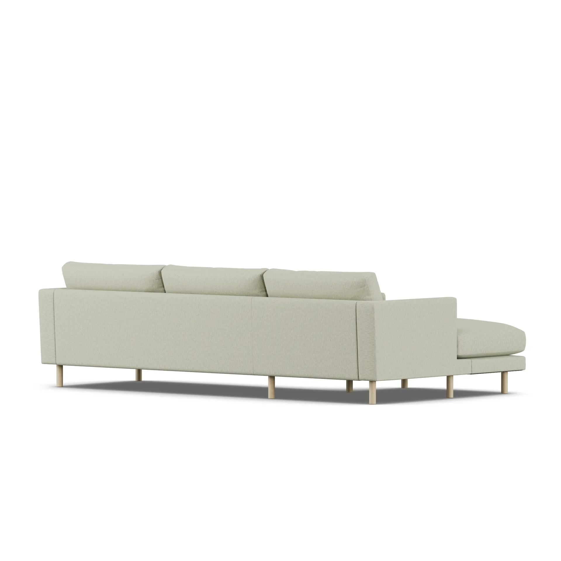 Bredhult soffa, Luiza Beige 3981-vitoljad ek, 2,5-sits C2 1898