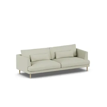 Bredhult soffa - Luiza Beige 3981-vitoljad ek, 3-sits - 1898
