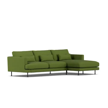 Bredhult soffa - Luiza Green 3975-svart stål, 2,5-sits C1 - 1898