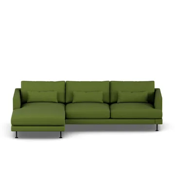 Bredhult soffa - Luiza Green 3975-svart stål, 2,5-sits C2 - 1898
