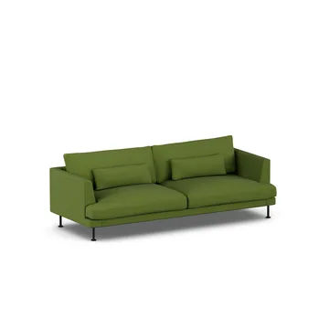 Bredhult soffa - Luiza Green 3975-svart stål, 3-sits - 1898